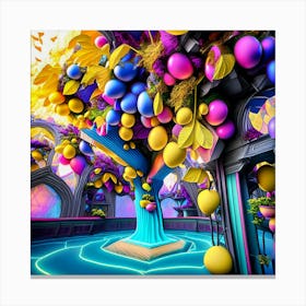 'The Room With Balloons' Canvas Print