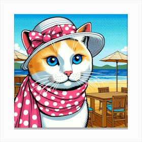 Feline Cat Creative Artwork Illustration 155 Canvas Print