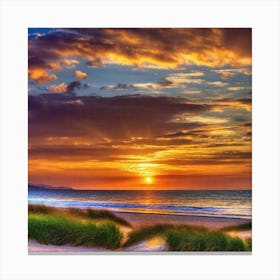 Sunset On The Beach 320 Canvas Print