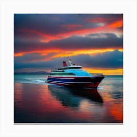 Sunset On A Cruise Ship 21 Canvas Print