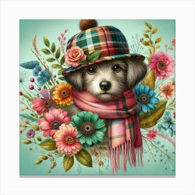 Dog In A Hat 1 Canvas Print