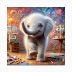 Elephant Painting 3 Canvas Print