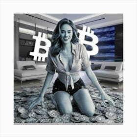 Bitcoin Girl 4 Canvas Print