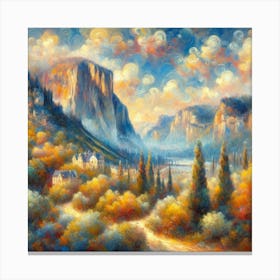 Landscape painting in CLAUDE MONET style Canvas Print