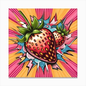 Pop Strawberry 1 Canvas Print