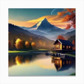 House By The Lake 7 Canvas Print