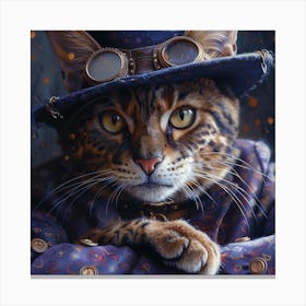 Steampunk Cat 6 Canvas Print