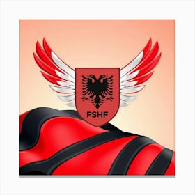 Albania National Football Team Logo Wall Art 16 Canvas Print