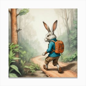 Rabbit In The Woods 5 Canvas Print