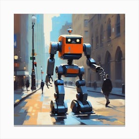 Robot City 14 Canvas Print