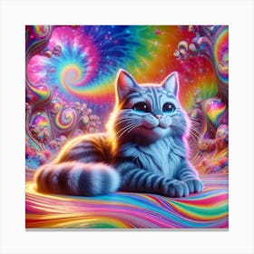 Psychedelic Cat Canvas Print