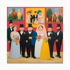 Nuptial Palette: A Celebration of Shapes and Shades" Canvas Print
