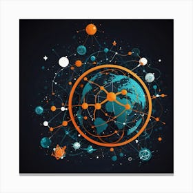 Earth In Space 4 Canvas Print