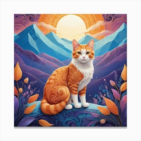 Cat In The Mountains Canvas Print