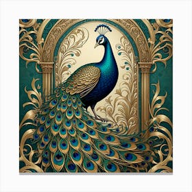 Peacock 40 Canvas Print