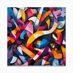 Abstract Graffiti Painting Canvas Print