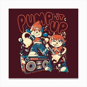 Pump It Up - Retro Game Geek Gift 1 Canvas Print