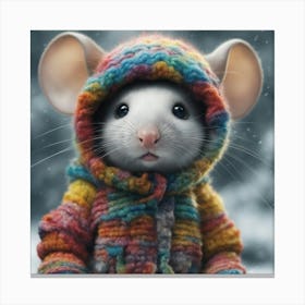 Mouse In A Sweater Canvas Print
