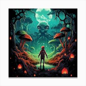 Night In The Woods 3 Canvas Print