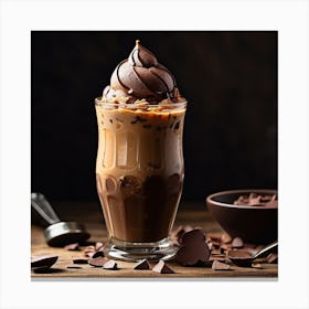 Iced Coffee With Chocolate Canvas Print