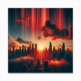 Sunset Cityscape Canvas Print