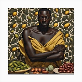 'The Man With The Fruit' Canvas Print