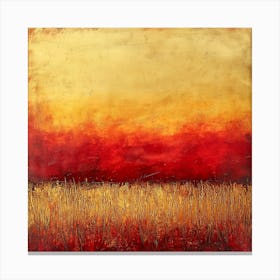 Sunset In The Field Canvas Print