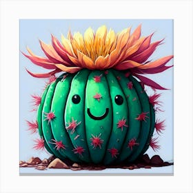 Happy Cactus Canvas Print