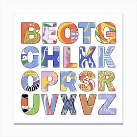 Alphabet Letter A Canvas Print