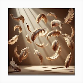 Feathers In The Air 3 Canvas Print