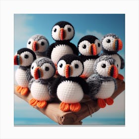 Amigurumi, Bird puffin Canvas Print