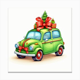 Christmas Car 3 Canvas Print