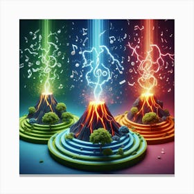 Music And Volcanoes Canvas Print