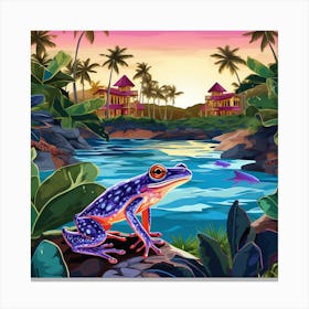 Frog In The Jungle Canvas Print