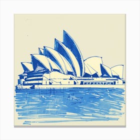 A Sydney Opera House In Sydney Hand Drawn Sketch 1720432938 4 Canvas Print