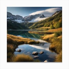 Lake In The Mountains 41 Canvas Print