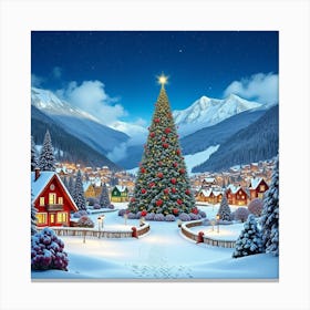 Christmas Village 4 Canvas Print