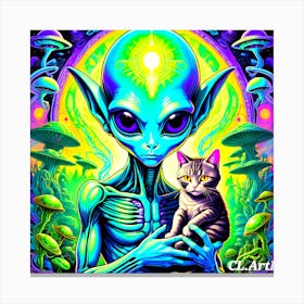 Alien Cat 1 Canvas Print