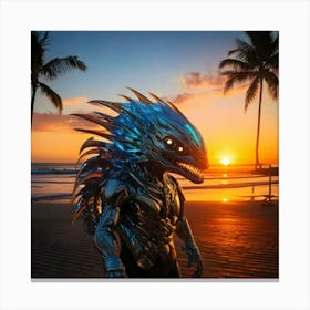 Firefly Futuristic Morphic Creature By A Tropical Sunrise 72446 (2) Canvas Print