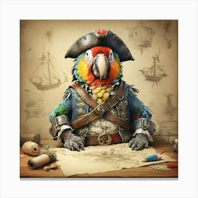 Pirate Parrot 12 Canvas Print