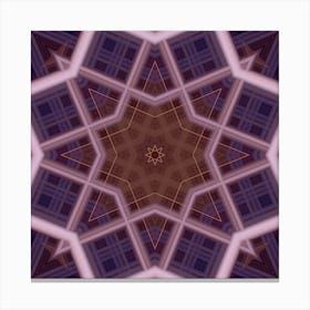 Purple Star Abstraction From Lines Canvas Print