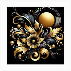 Gold Ornate Design Canvas Print