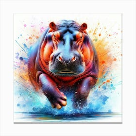 Hippo 4 Canvas Print
