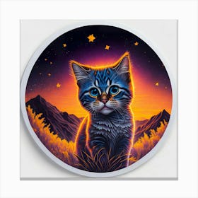 Cat Colored Sky (122) Canvas Print