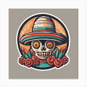 Day Of The Dead Skull 83 Canvas Print
