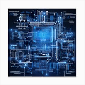 Futuristic Technology Background Canvas Print