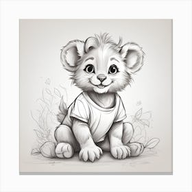 Lion Cub Canvas Print