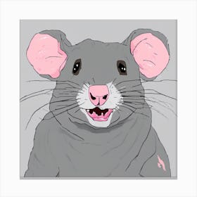 MSPaint Rat #3 Canvas Print