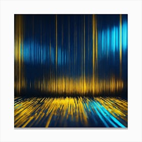 Abstract Blue And Yellow Lines Canvas Print