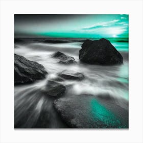 Green Seascape Canvas Print